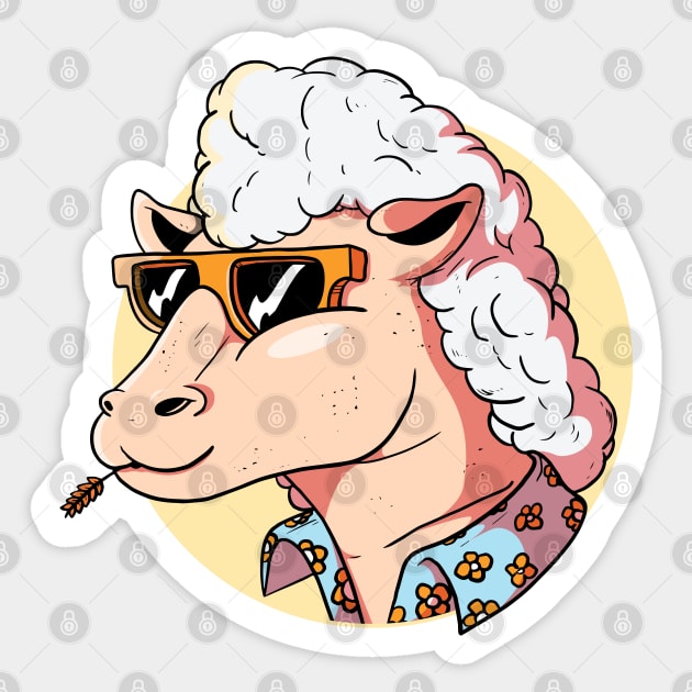 Cool Sheep Sticker by pedrorsfernandes